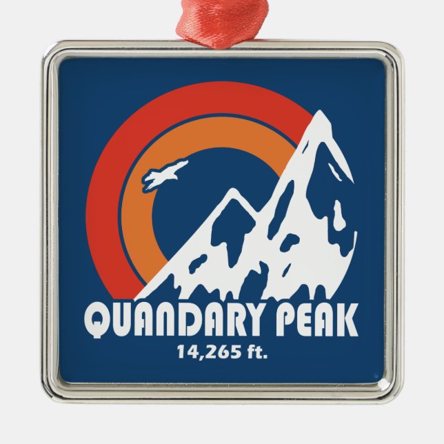 Quandary Peak Sun Eagle Ornament Aus Metall (Vorne)