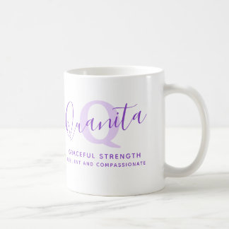 Quanita Namensbedeutung Monogramm Z lila Kaffeetasse
