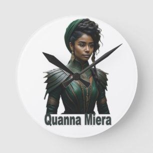 Quanna Miera Cover Art Runde Wanduhr