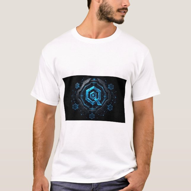Quant Overledger Schaltkreis Hex Tee (Vorderseite)