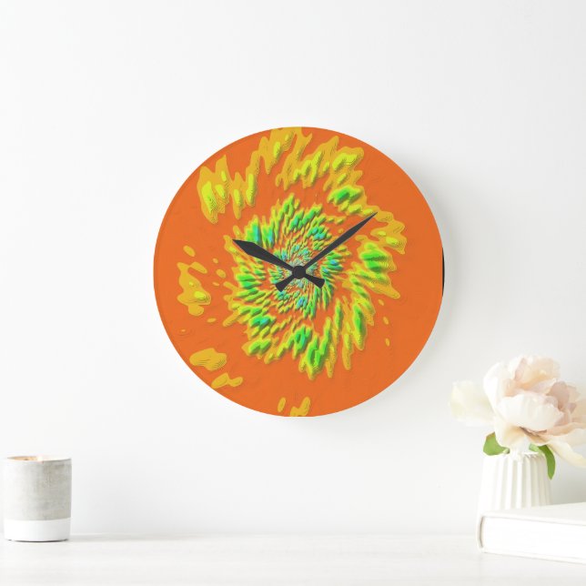 Quanten-Eigenstate-Mandala-Muster  Große Wanduhr (Zuhause)