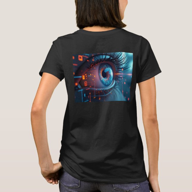 Quantenaugen Schwarzer T - Shirt (Rückseite)