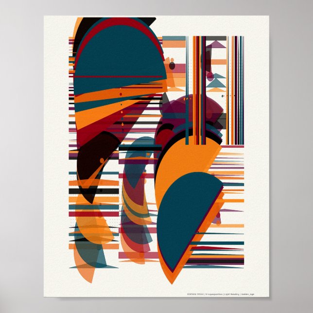 Quantenmechanik Bauhaus Muster  Poster (Vorne)