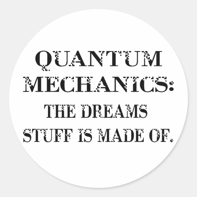 Quantenmechanik Runder Aufkleber (Vorderseite)