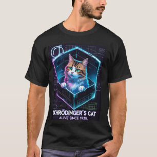 Quantenparadoxon Schrödingers Katze sowohl tot als T-Shirt