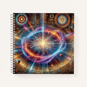 Quantenphysik-Design mit hoher Energie Notizbuch