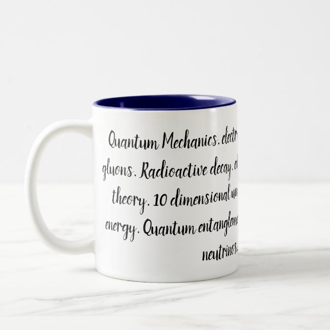 Quantenphysik-Tasse Zweifarbige Tasse (Links)