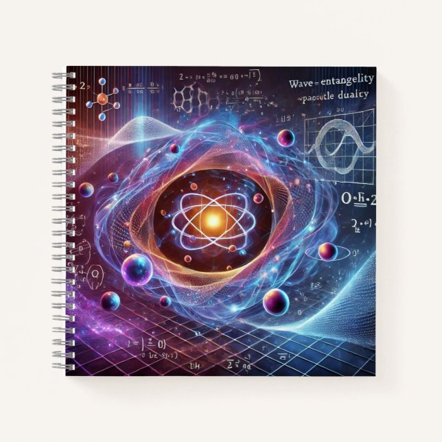 Quantenphysik und Atomenergie Notizbuch (Vorderseite)