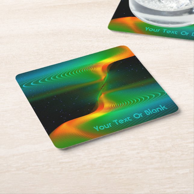 Quantenverschmelzung Rechteckiger Pappuntersetzer (angewinkelt)