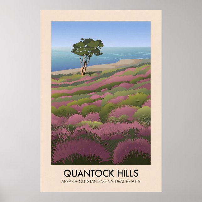 Quantock Hills AONB Reiseplakat Poster (Vorne)