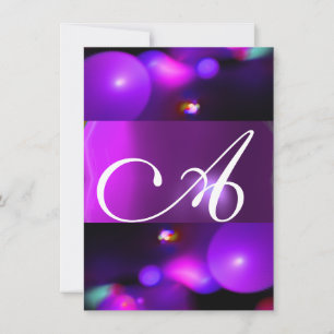 QUANTUM BBLE MONOGRAMM lila uAwg Einladung