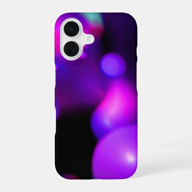 QUANTUM BUBBLE lila iPhone 16 Hülle (Rückseite)