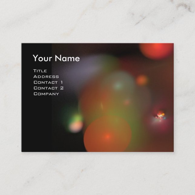 QUANTUM BUBBLES MONOGRAM Leichte schwarze lila Visitenkarte (Vorderseite)