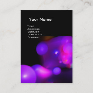 QUANTUM BUBBLES MONOGRAM lila lebendig Visitenkarte
