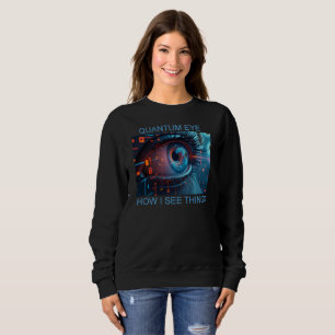 Quantum Eye Damen schwarzes Sweatshirt