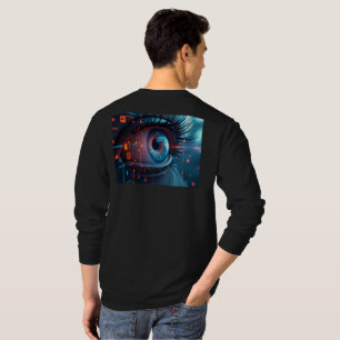 Quantum Eye hommes à manches longues noir T-shirt 