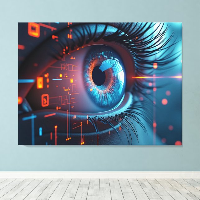 Quantum Eye Leinwanddruck (Insitu (Holzboden))