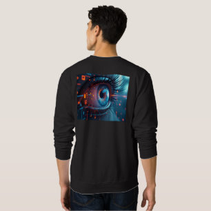 Quantum Eye Männer schwarzes Sweatshirt Rückenansi
