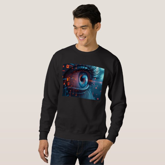 Quantum Eye men black sweatshirt (Vorne ganz)