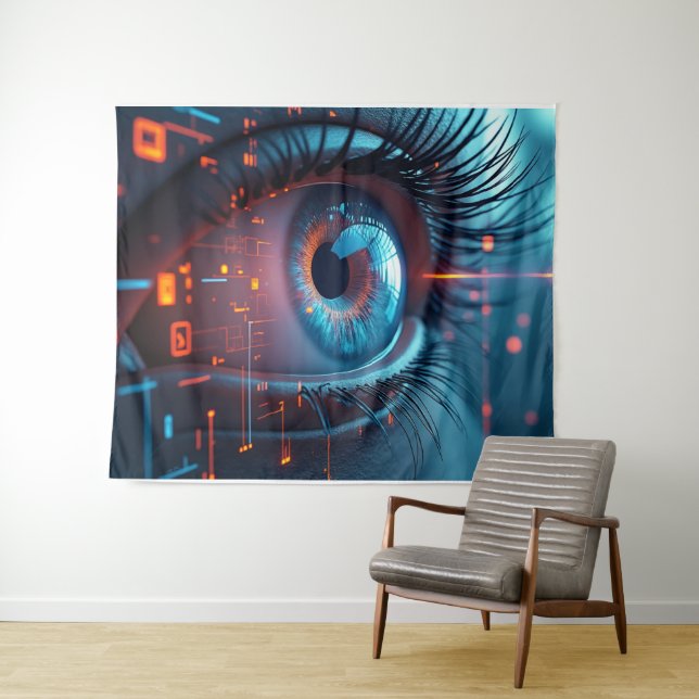 Quantum Eye tapestry Wandteppich (Beispiel (Horizontal))