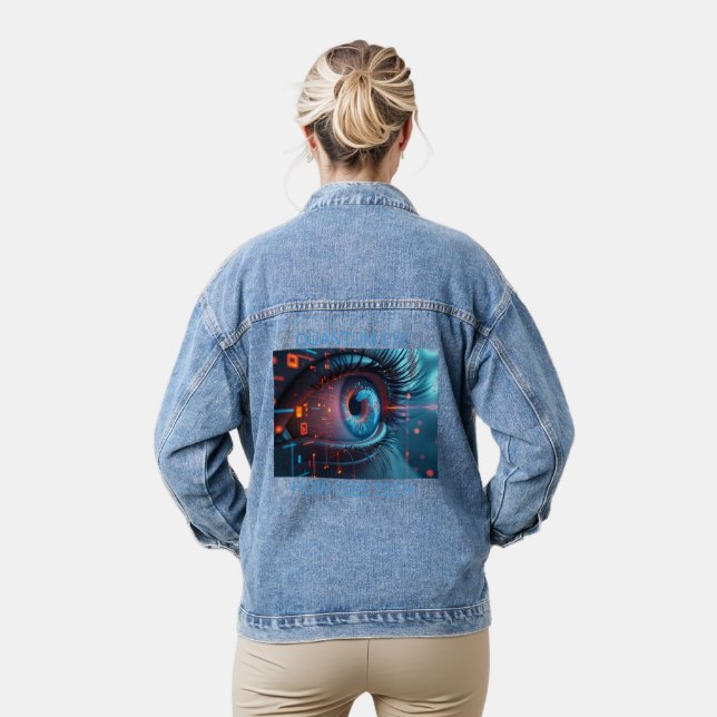 Quantum Eye Tech Frauen Denim Jacke (Modell)
