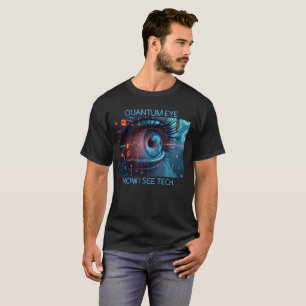 Quantum Eye Tech Männer Schwarzer T - Shirt
