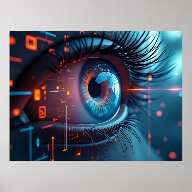 Quantum Eye wertvolles Mattposter Poster (Vorne)