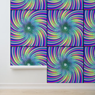 Quantum Farbige Blumen-Mandala-Kunst Tapete
