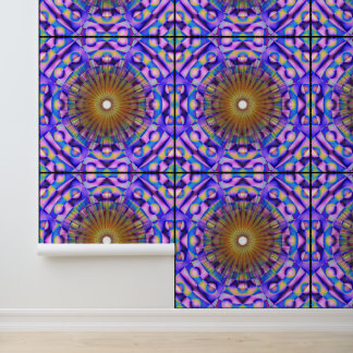 Quantum Farbige Florale Mandala-Kunstmuster Tapete