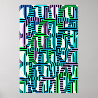 Quantum Physics Geometric Pattern  Poster