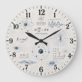 Quantum Physics Science Classroom Große Wanduhr