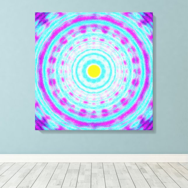 Quantum-Physik-Mandala-Muster Leinwanddruck (Insitu (Holzboden))