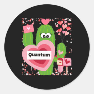 Quantum Valentine Runder Aufkleber