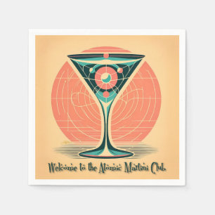 Quantum-Verschränkungs-Atomic-Martini-Club-Cocktai Serviette