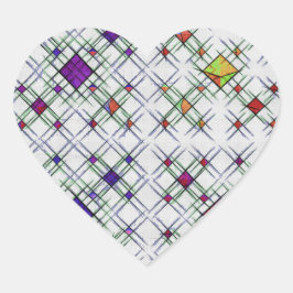 Quantum Weave Herz-Aufkleber