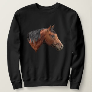 Quarab-Pferdporträt Arabisches Quarter Horse Kunst Sweatshirt