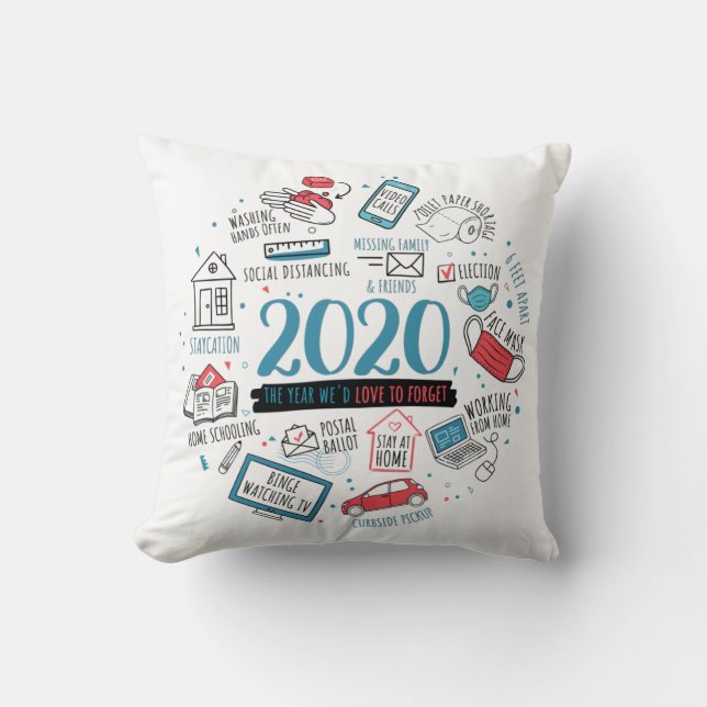 Quarantäne 2020 Aktivitäten Kissen (Vorderseite)