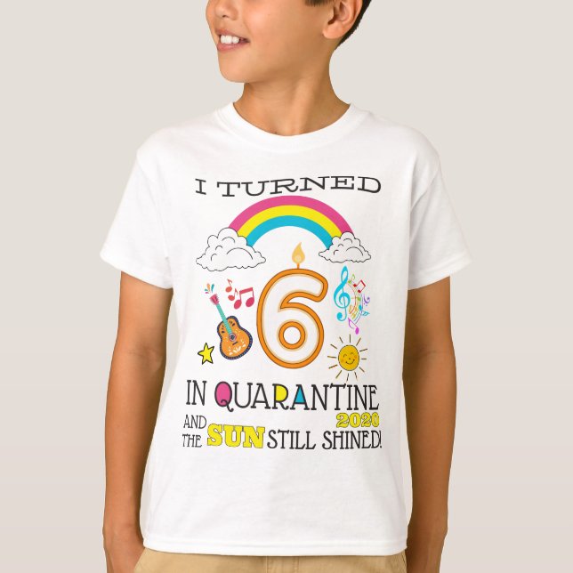 Quarantäne 6. Geburtstag 2020 T-Shirt (Vorderseite)