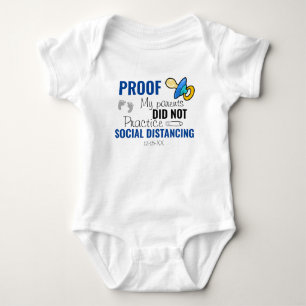 Quarantäne Baby Boy Outfit Strampler