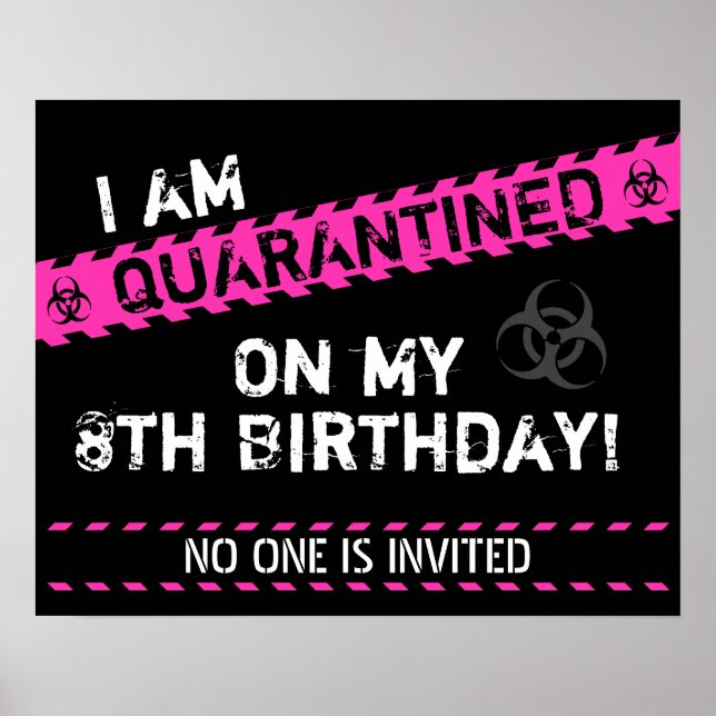 Quarantäne Birthday Poster (Vorne)