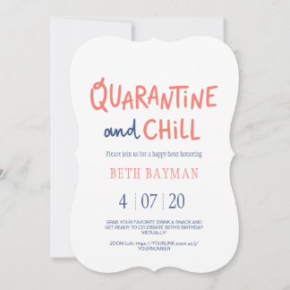 Quarantäne & Chill Geburtstag Happy Hour Virtual Save The Date