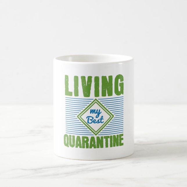 Quarantäne Corona Virus Awareness Design Kaffeetasse (Mittel)