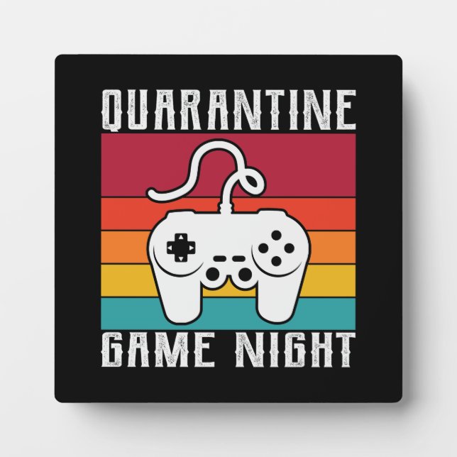 Quarantäne Game Night, Funny Gaming, Videospiele Fotoplatte (Vorderseite)