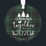 Quarantäne Gemeinsam Niedlich Covid Christmas Gree Ornament<br><div class="desc">Quarantäne Gemeinsam Niedlicher Covid Weihnachtsgrün</div>