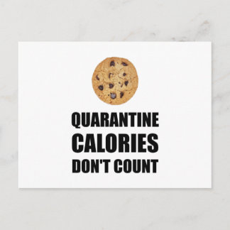 Quarantäne-Kalorien zählen nicht zum Funny Postkarte