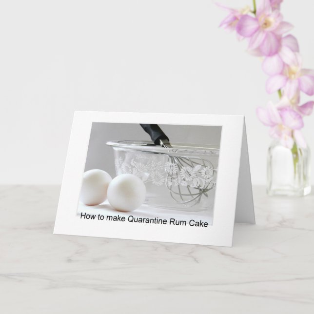 Quarantäne Rum Cake Card Karte (Orchidee)