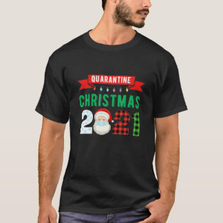 Quarantäne Santa Christmas Pajamas Family Funny Xm T-Shirt