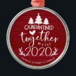 Quarantäne Together Niedlich Covid Christmas Red Ornament Aus Metall<br><div class="desc">Quarantäne Gemeinsam Niedlicher Covid Christmas Red Metal Ornament</div>