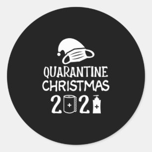 Quarantäne Weihnachten 2021-Weihnachten-witzig Runder Aufkleber