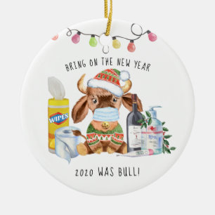 Quarantäne-Weihnachten   Lustige 2020 Gedenkfeier Keramik Ornament